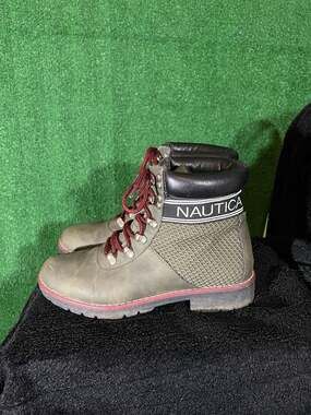 Nautica Phoenix Olive Green Hiking Boots Size 8.5